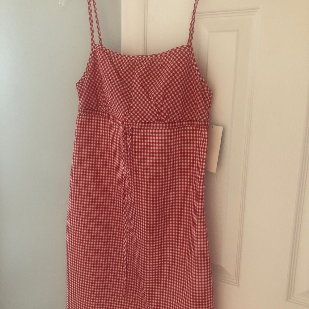 Red and White Gingham Sundress